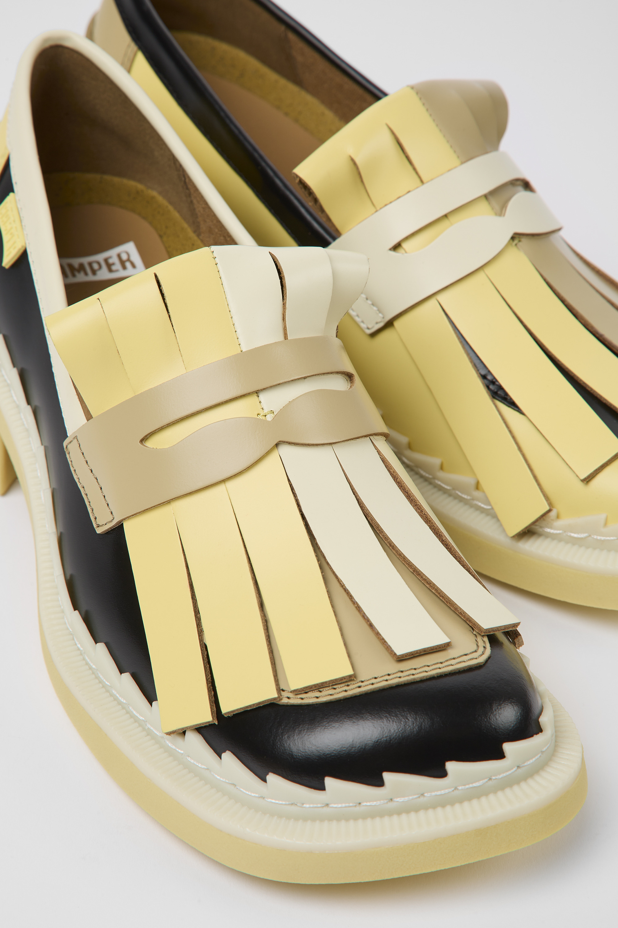 Twins - Mehrfarbige Leder-Loafer für Frauen