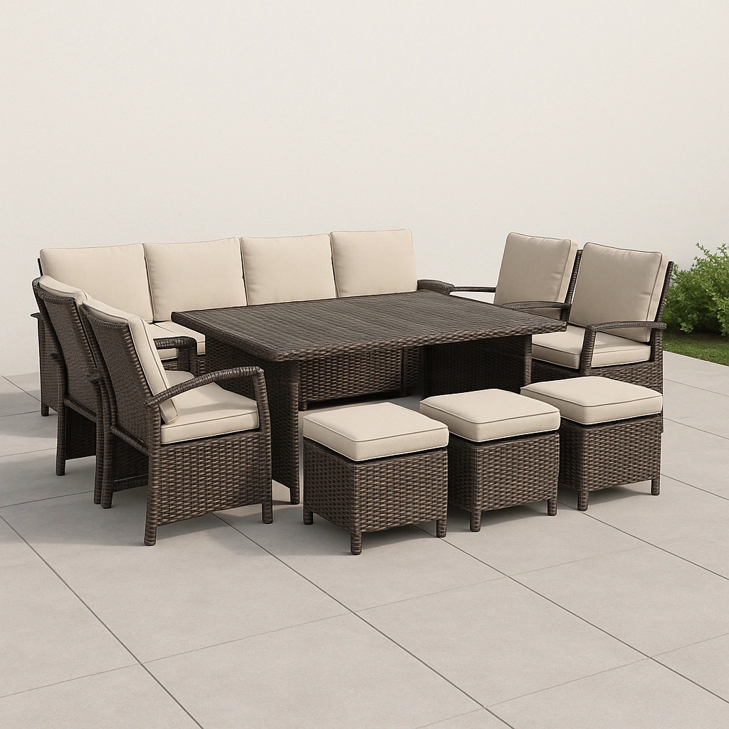 Braune Gartenmöbel-Sets aus synthetischem Rattan - NSgXrWw540fn