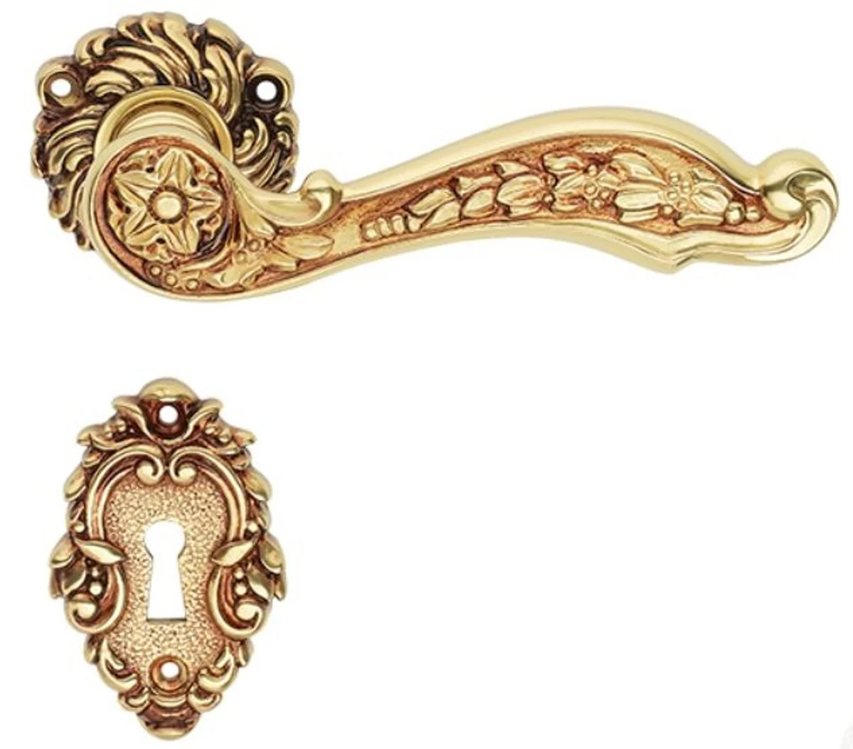Art Nouveau door handle set French gold 15.4 x H. 5.4 cm - Baroque & Art Nouveau accessories