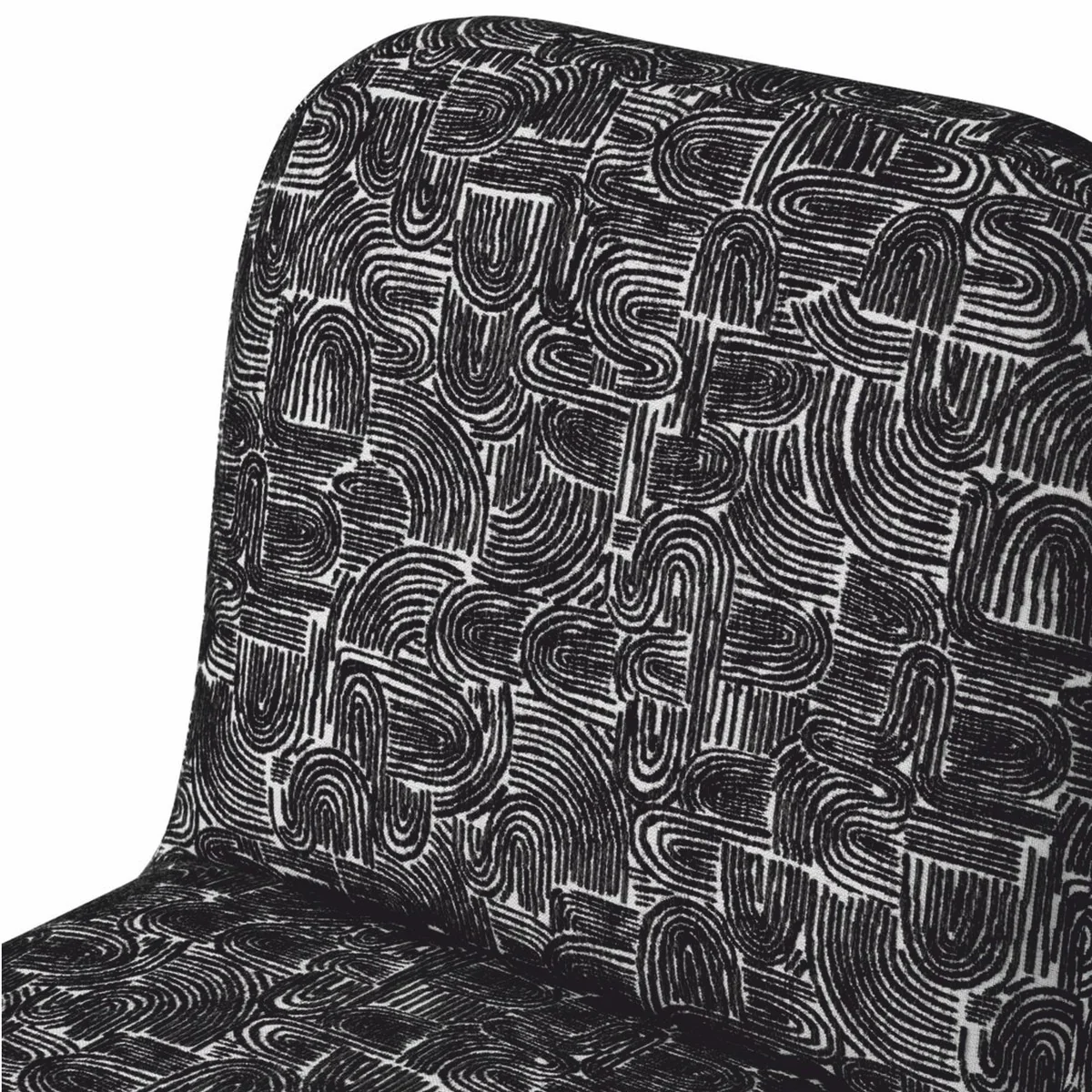 Luxury dining room chair black / white H. 84.5 cm - Dining room furniture