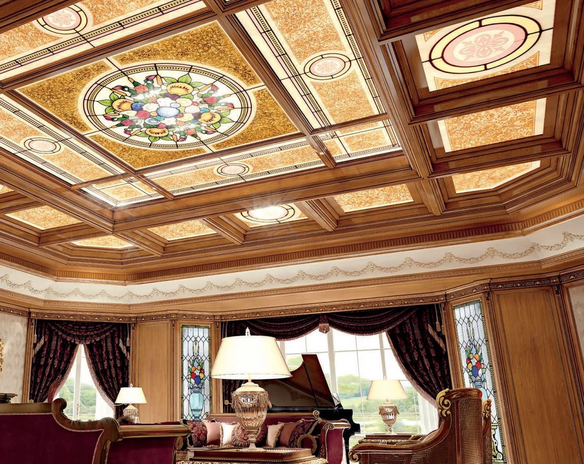 Luxury Baroque Sofa Purple / Brown / Gold - Baroque style living room sofa with elegant pattern - Baroque furniture - Baroque living room & hotel furniture - Luxury quality - Made in Italy