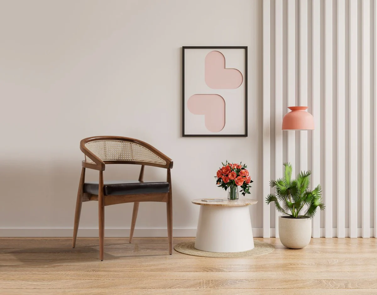 Luxus Esszimmer Stuhl mit Armlehnen Braun / Naturfarben / Schwarz H. 79 cm