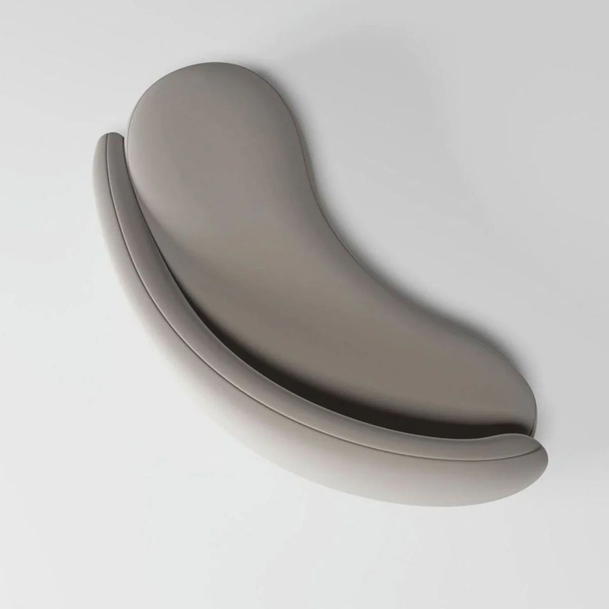 Luxury Velvet Sofa Left Side Gray / Dark Brown 280 cm - Living Room & Hotel Furniture