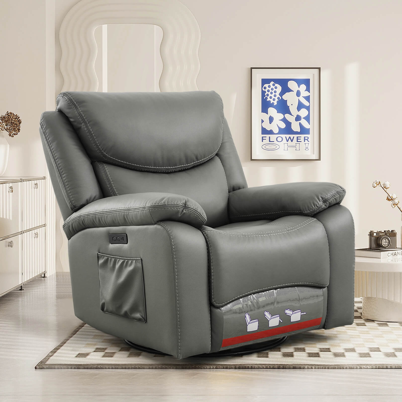 Power Swivel Glider Rocking Recliner Kinderstuhl