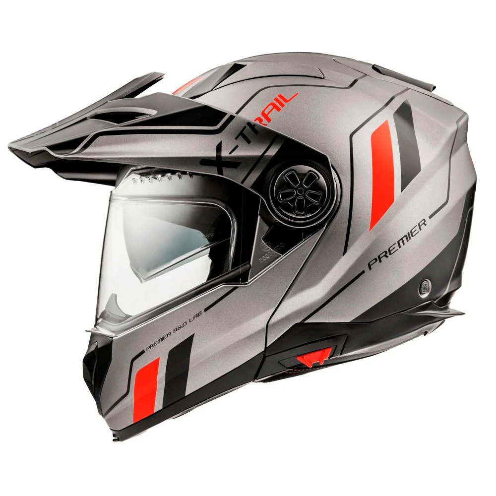 MODULAR HELMET PREMIER XTRAIL EVO XT 17 BM GRIS / ROJO