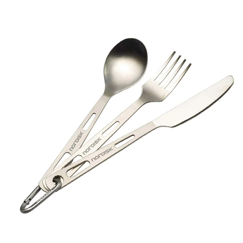Nordisk Titanium Besteck 3 Stück. Set - Set de cubiertos