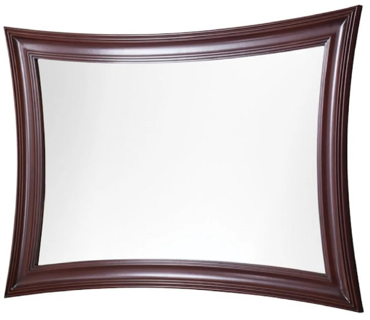 Luxury wall mirror dark brown 85 x 2.5 x 120 cm - mirror with solid wood frame - living room decorative accessories