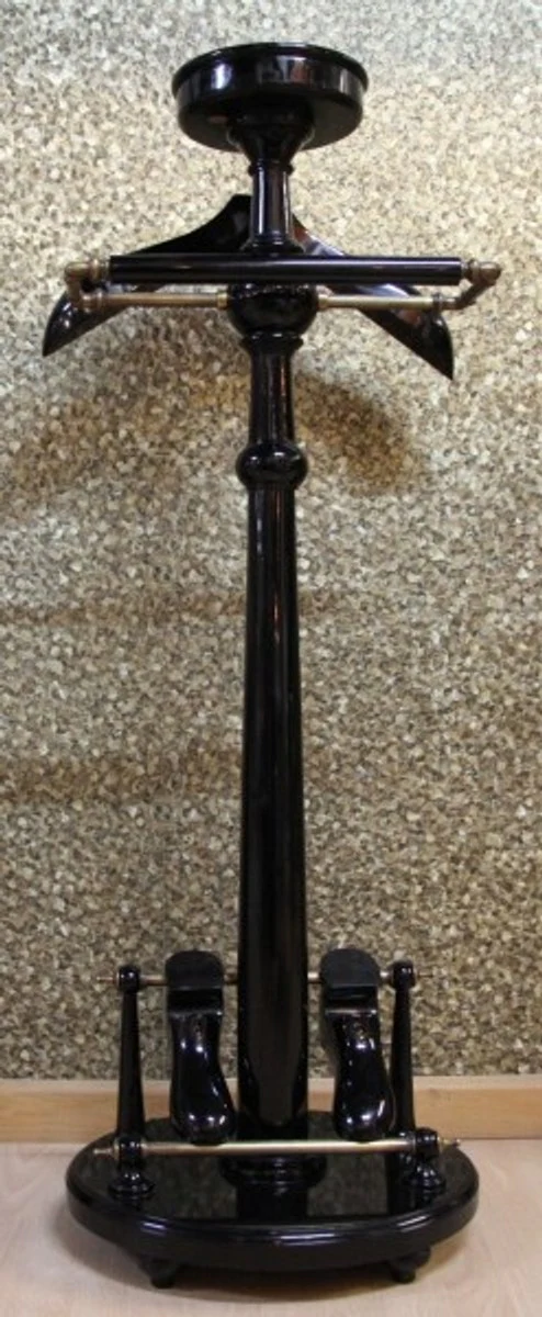 Designer Luxury Coat Rack New York Banker Style - Black / Brass - Dressboy - Clothes Rack Suit Rack - Baroque Empire Art Deco Art Nouveau Mute Servant Men