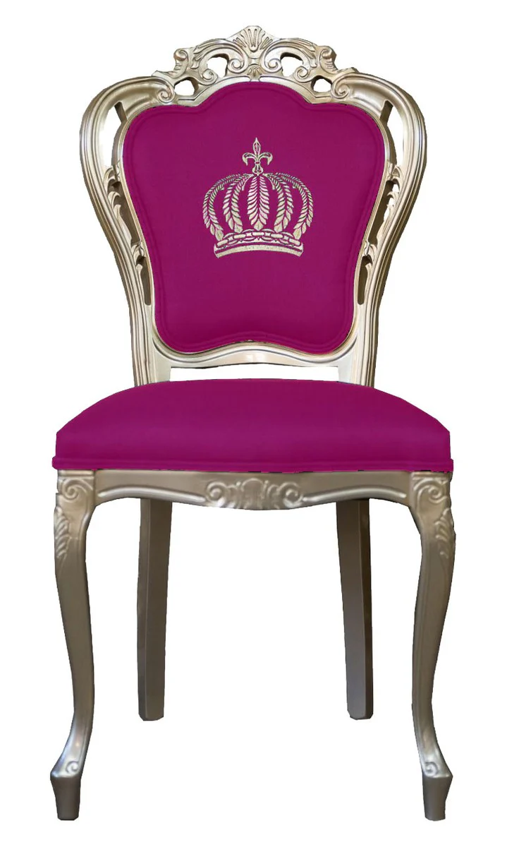 Pompöös by Luxury Baroque Dining Chair Pink / Gold - Pompöös Baroque chair designed by Harald Glööckler
