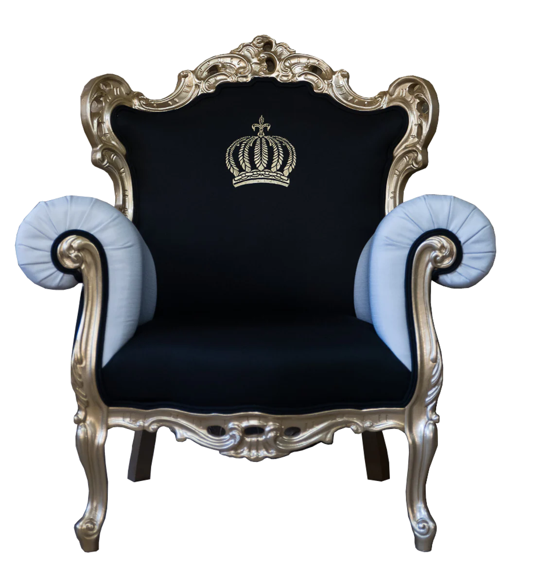 Pompöös by Luxury Baroque Armchair Black / White / Gold - Pompööser Baroque Armchair designed by Harald Glööckler