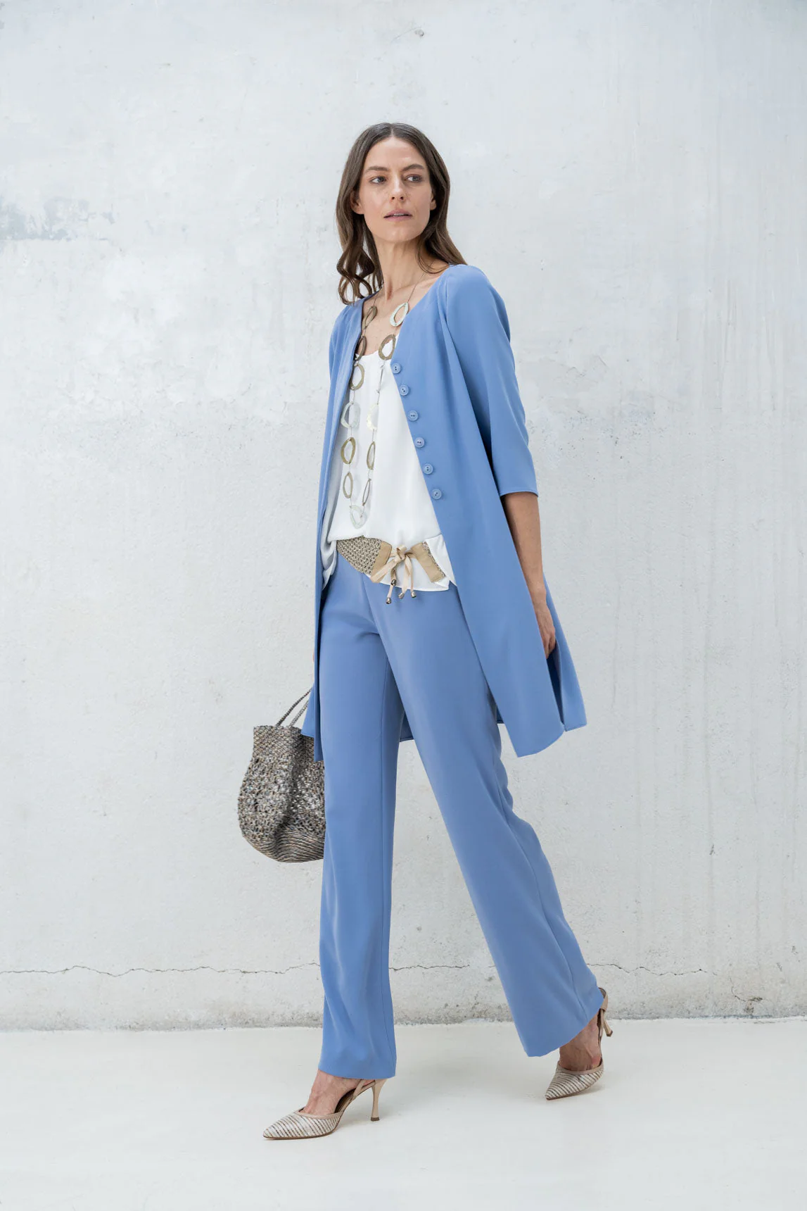 Rivera-Spain Steinblaue Nepal-Palazzohose