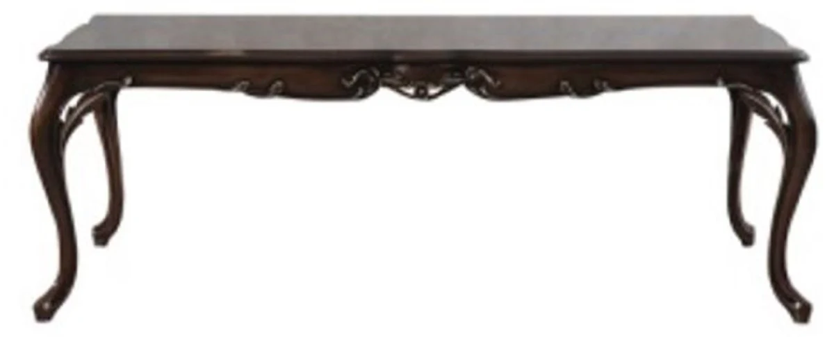 Luxury Baroque Dining Table Dark Brown - Handcrafted Solid Wood Dining Room Table in Baroque Style - Baroque Dining Room Furniture - Noble & Magnificent