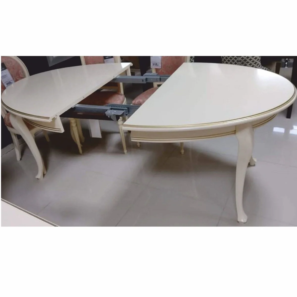 Luxury Art Nouveau Dining Room Set Pink / Cream - Dining Room Furniture