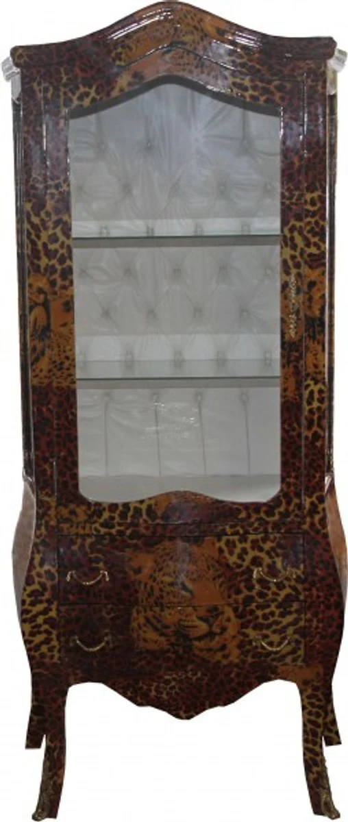 Baroque display cabinet Leopard - display cabinet - living room cabinet
