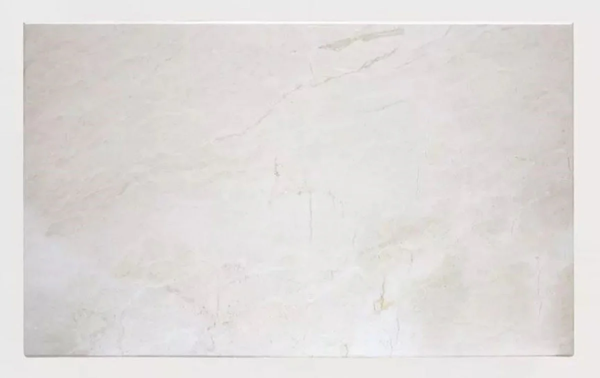 Luxury baroque coffee table with marble top white / dark brown / gold - rectangular living room table in baroque style - baroque furniture - noble & magnificent