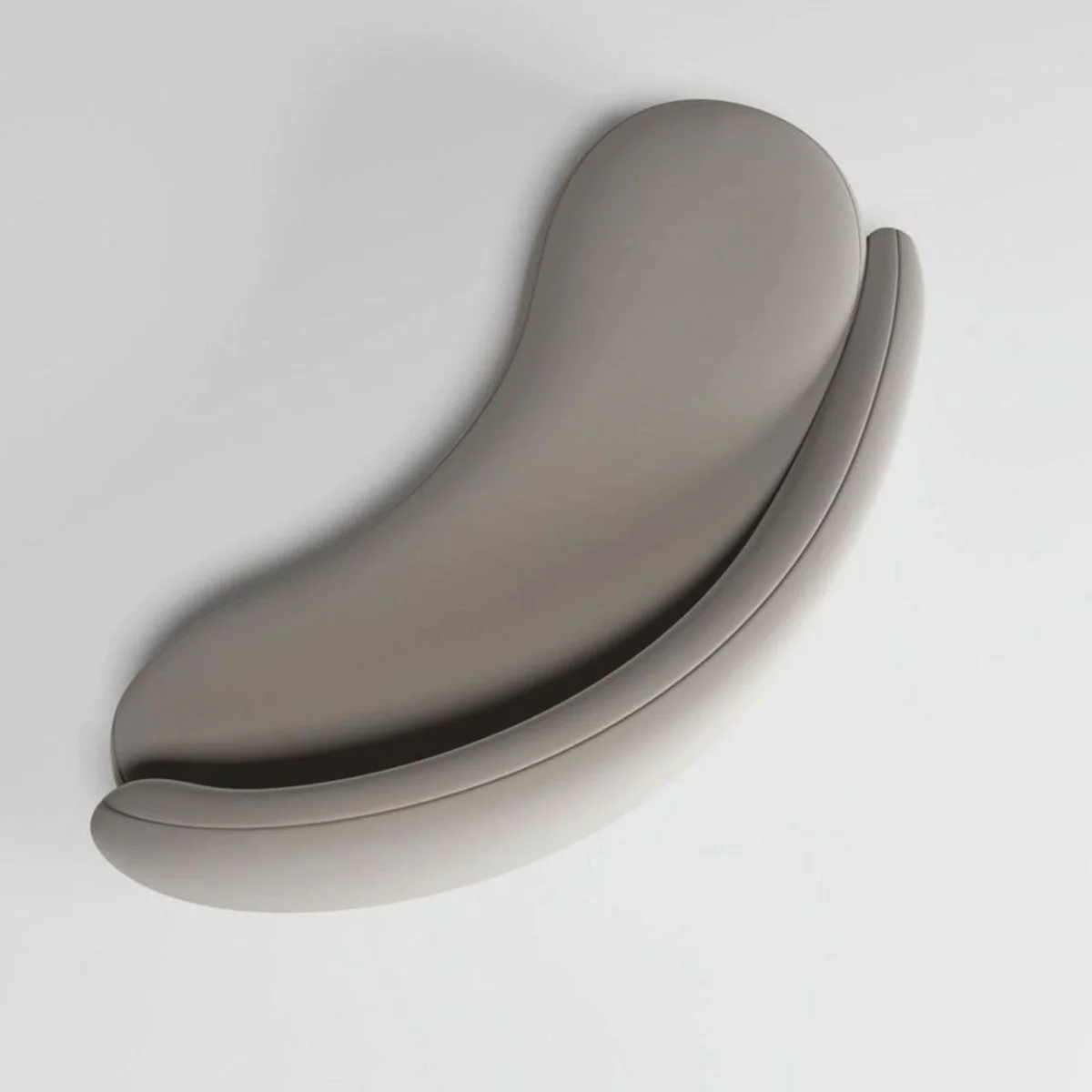 Luxury Velvet Sofa Right Side Gray / Dark Brown 280 cm - Living Room & Hotel Furniture