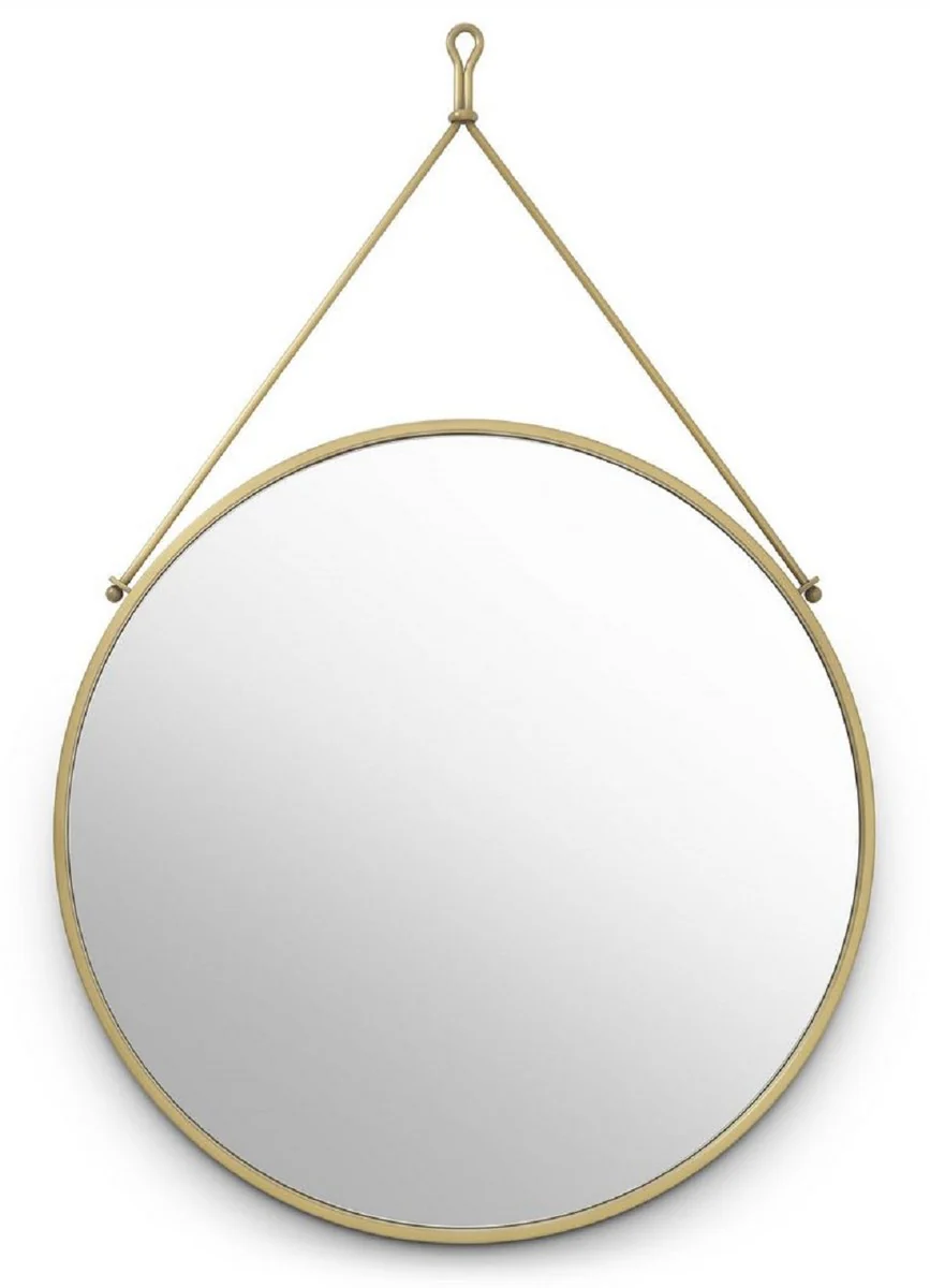 Luxury stainless steel wall mirror brass Ø 65 x 3 x H. 97 cm - cloakroom mirror - living room mirror - bedroom mirror - luxury collection