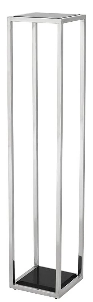 Luxury side table silver 25 x 25 x H. 120 cm - designer table furniture