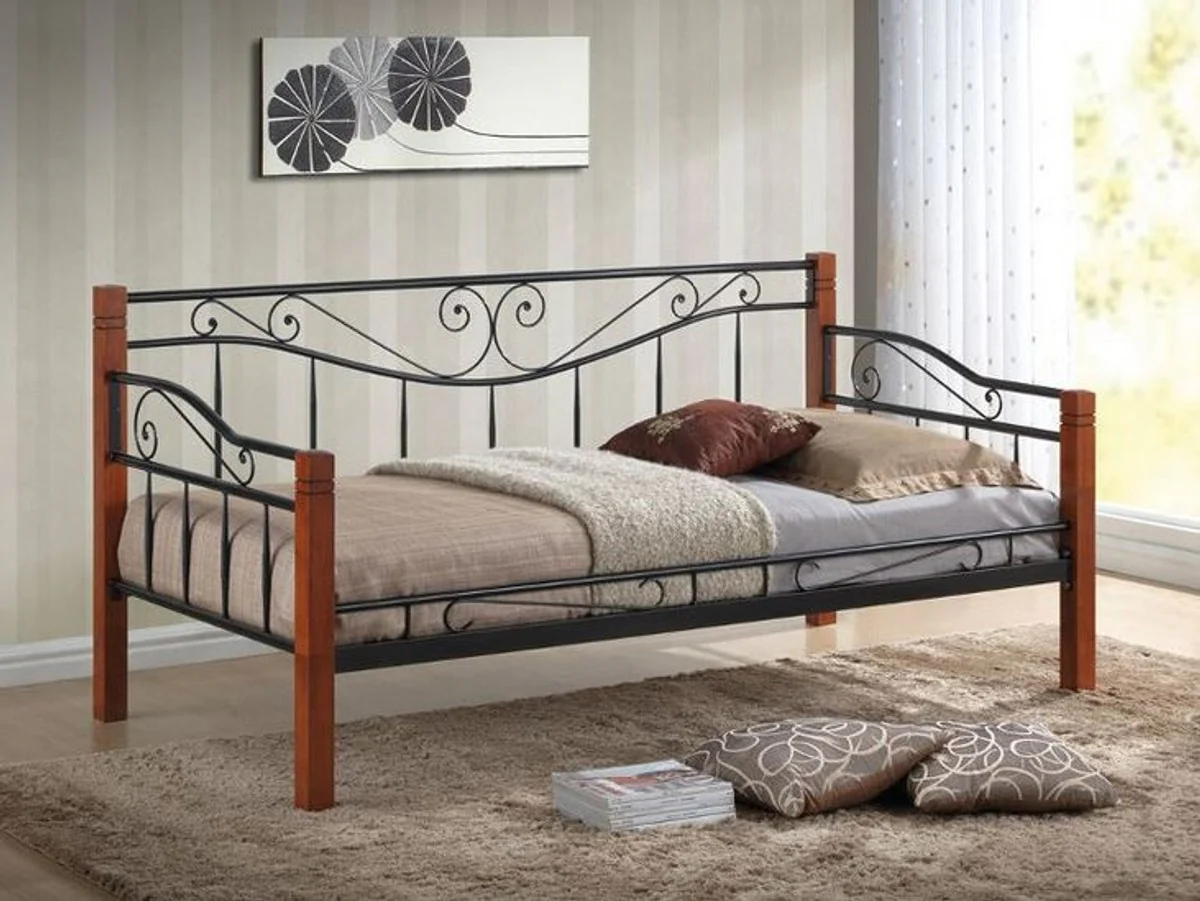 Country house style bed 100 x 212 x H. 97 cm - Various colors - Single bed in country house style - Bedroom furniture
