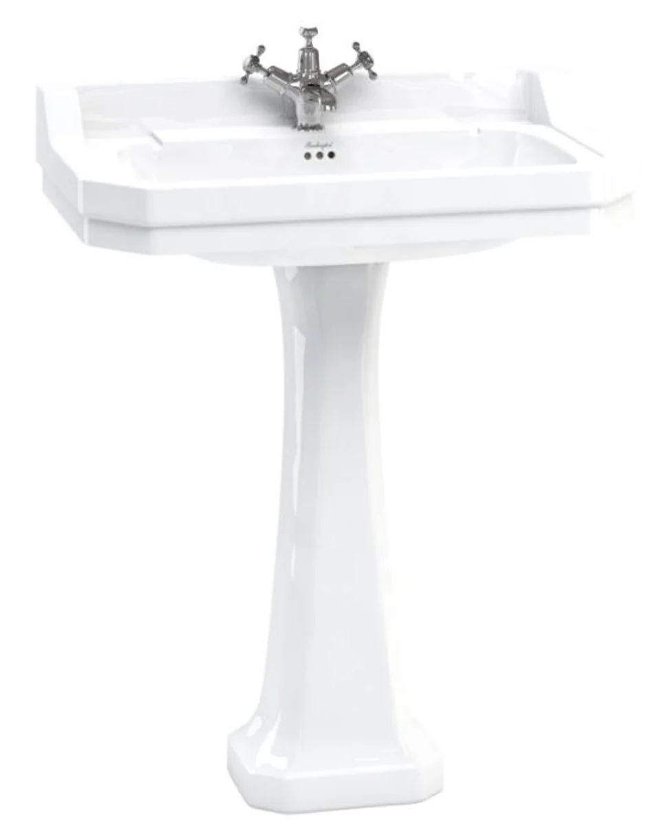 Porcelain washbasin with base 80 x 51 x H. 90 cm - Art Nouveau design
