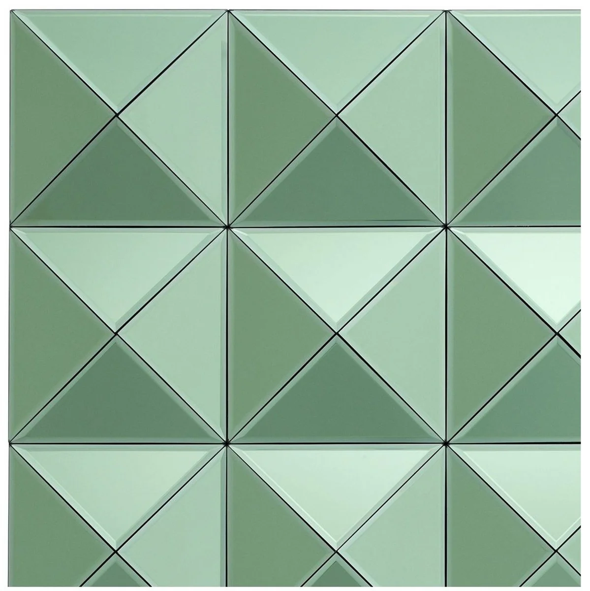 Designer mirror green 110 x 4 x H. 110 cm - luxury living room wall mirror - designer furniture