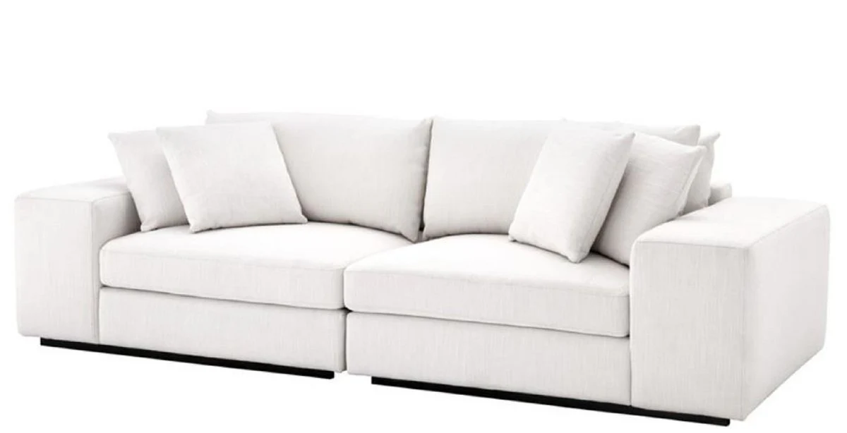 Luxury living room sofa white / black 280 x 120 x H. 90 cm - Luxury Furniture