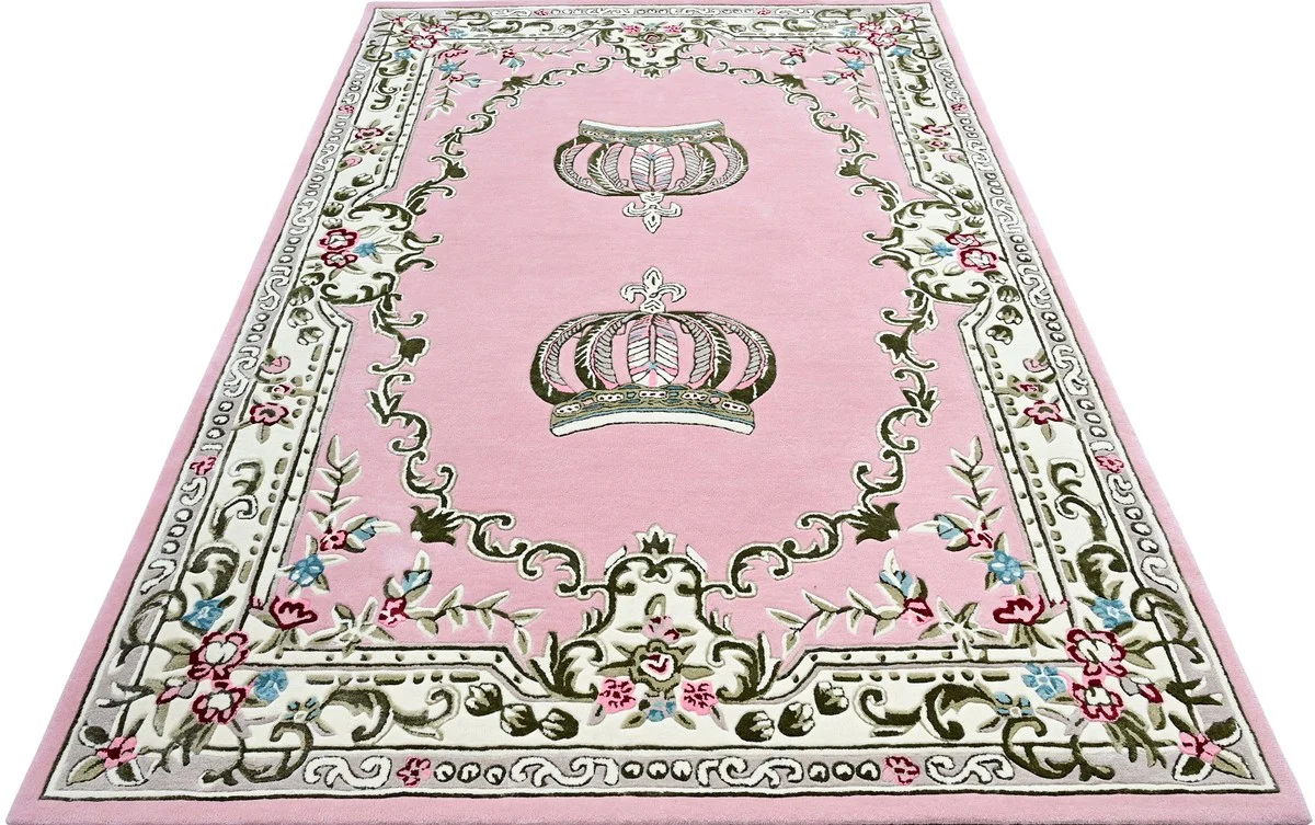 Pompöös by Luxury Baroque Carpet Crown by Harald Glööckler Pink 200 x 300 cm