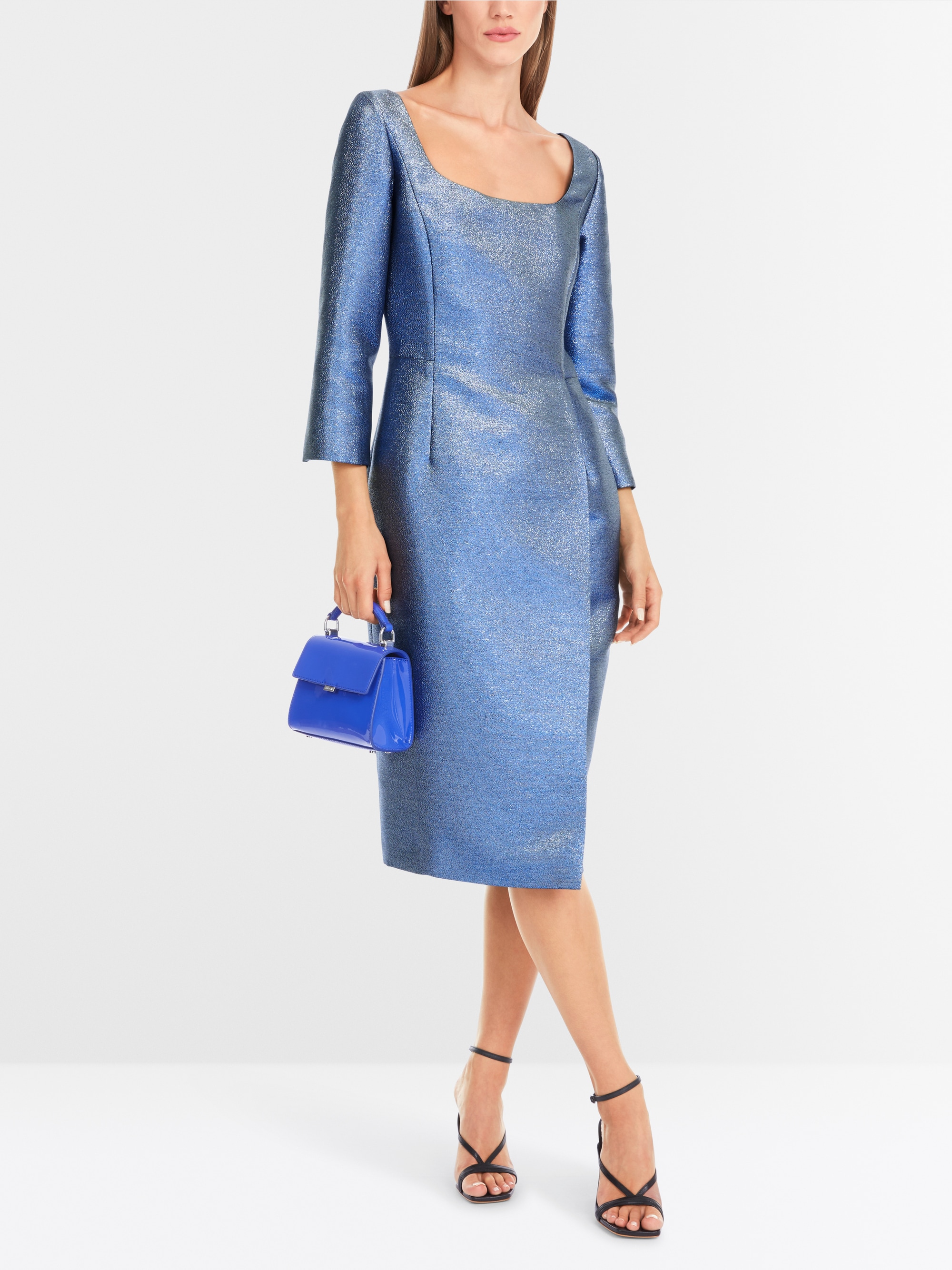 Marc-Cain Kleid in schimmerndem Metallic-Glanz