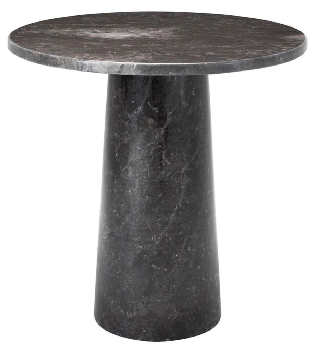 Luxury marble side table gray Ø 55 x H. 57 cm - Round table made of high-quality marble - Marble furniture - Luxury furniture - Luxury quality