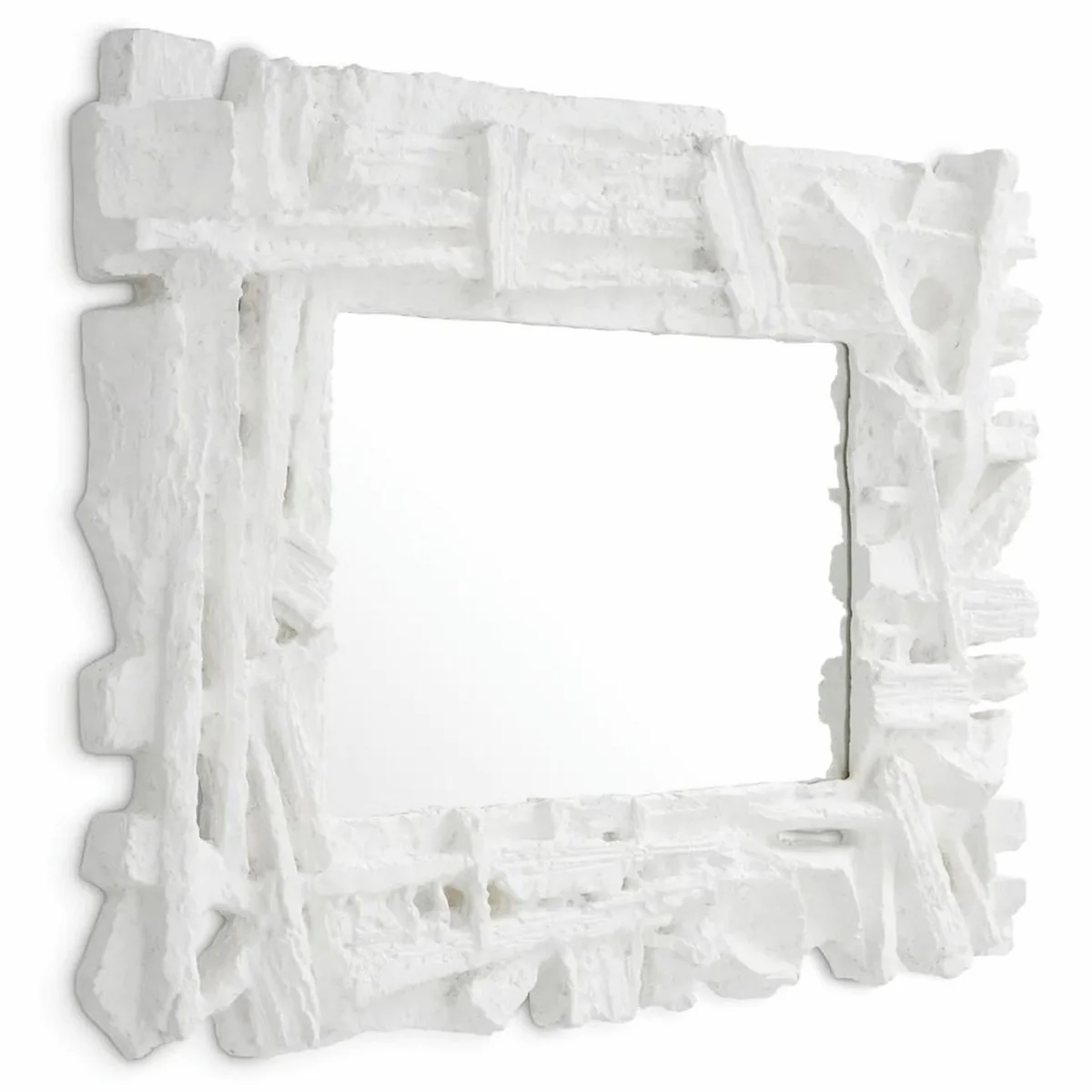 Luxury Mirror Matt White 121 cm - Rectangular Wall Mirror - Luxury Furniture