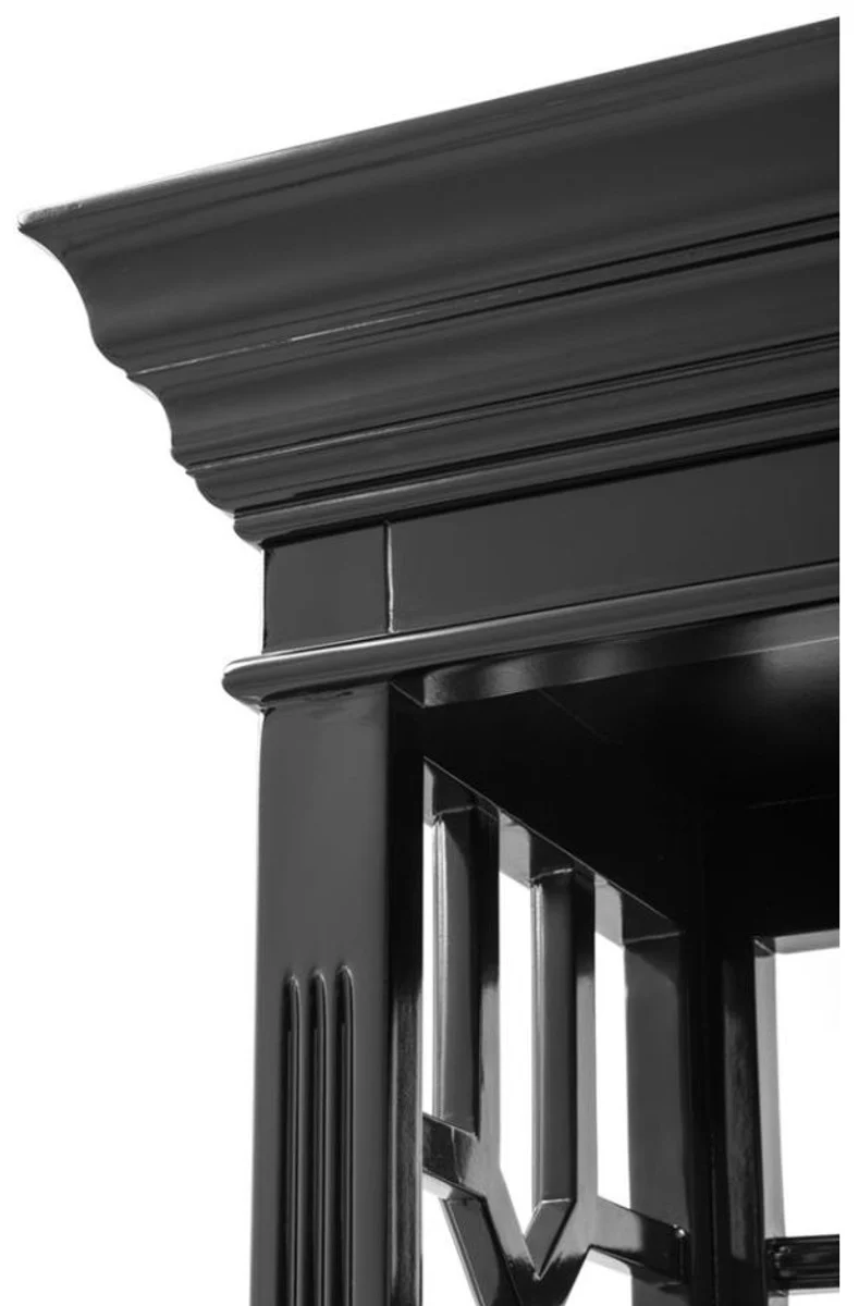 Designer mahogany shelf cabinet piano black - luxury quality