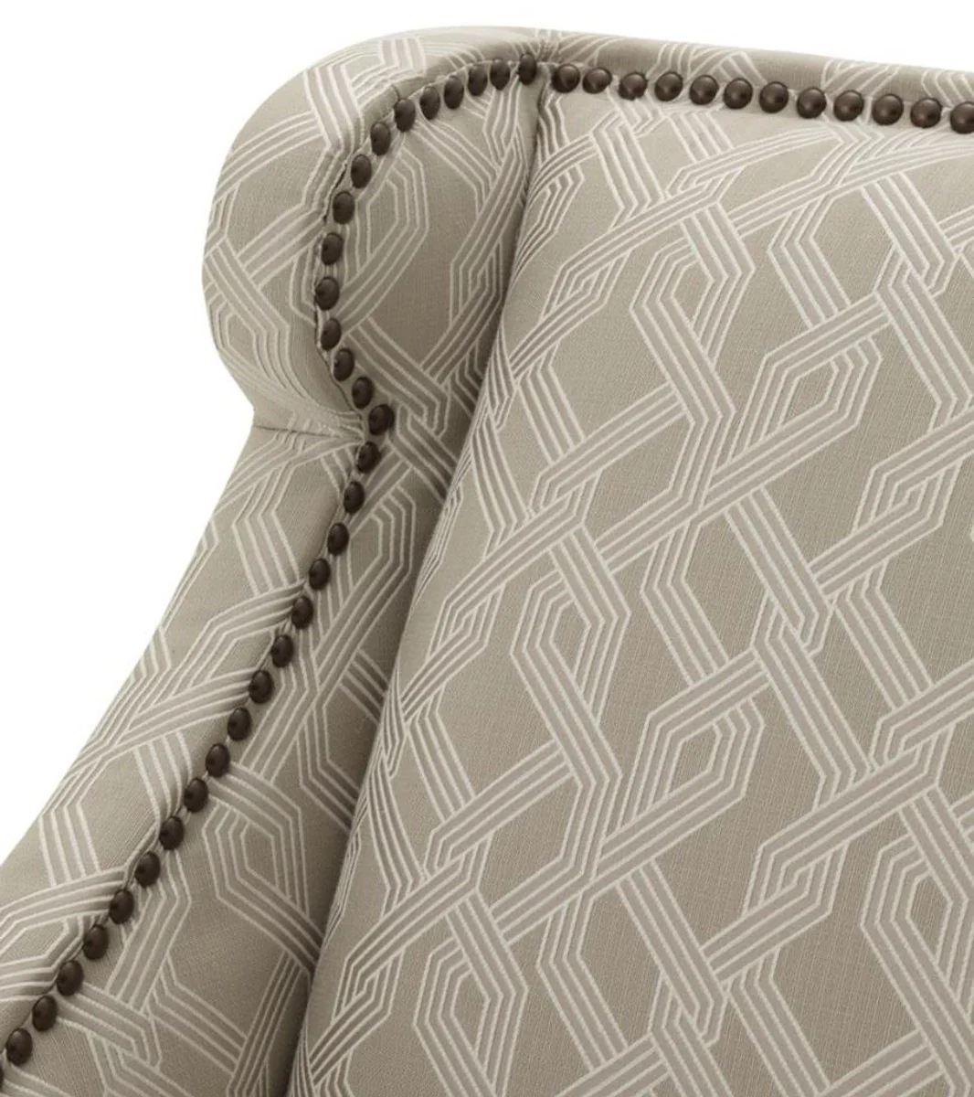 Living room armchair gray 74 x 81 x H. 89 cm - luxury wing chair