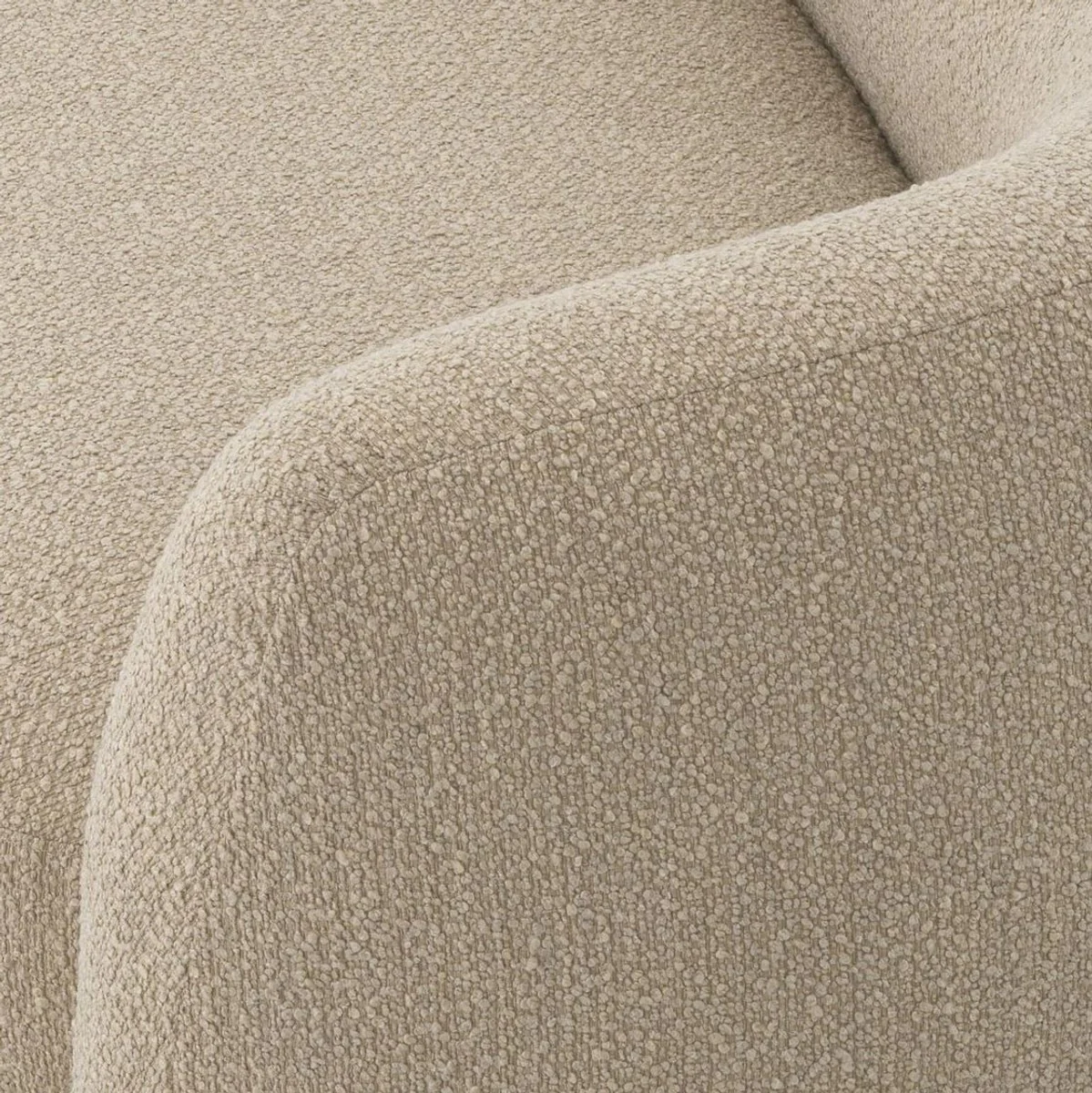 Luxury sofa sand color / black 232 x 95 x H. 70 cm - Curved living room sofa - Living room furniture - Luxury furniture - Living room furnishings - Luxury furnishings - Luxury quality