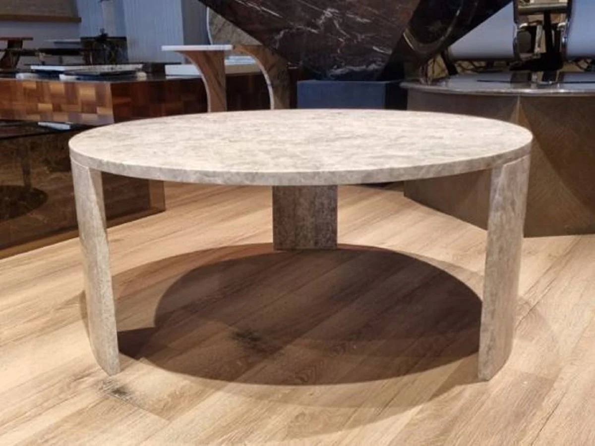 Luxury marble coffee table gray Ø 85 cm