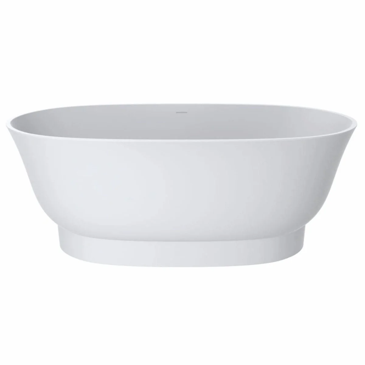Freestanding luxury Art Deco bathtub matt white 160 cm