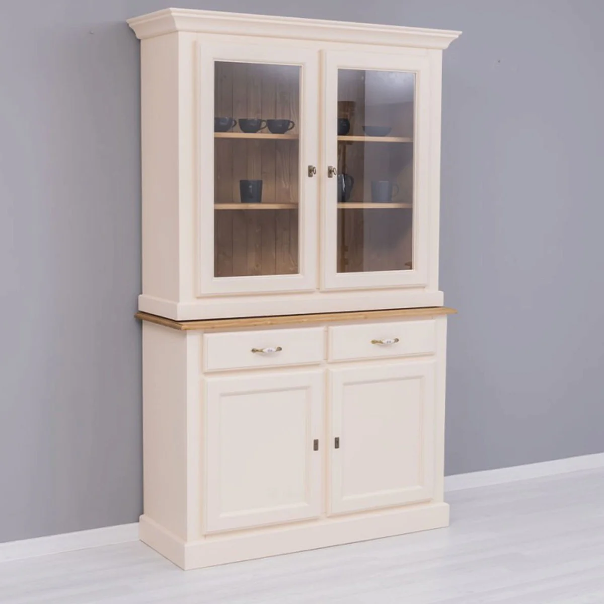 Country house style dining room cabinet cream / natural colors 126 x 45 x H. 200 cm - dining room furniture