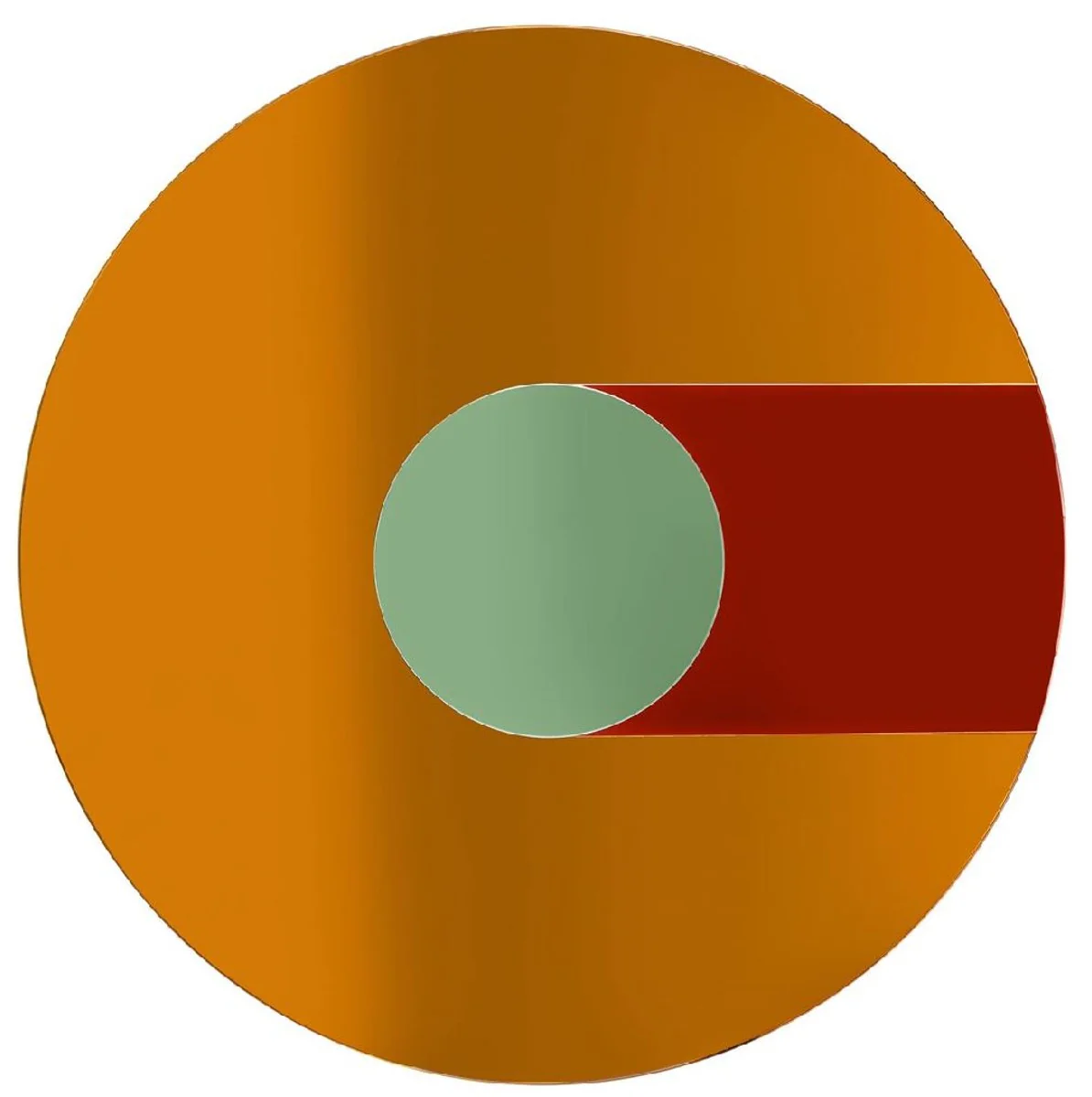 Designer mirror multicolored Ø 120 cm - wardrobe mirror - round living room wall mirror - designer furniture - luxury quality