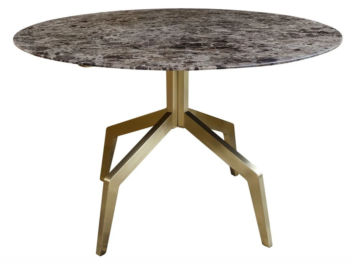 Luxury dining table gold / black 120 x H. 76 cm - Dining room furniture