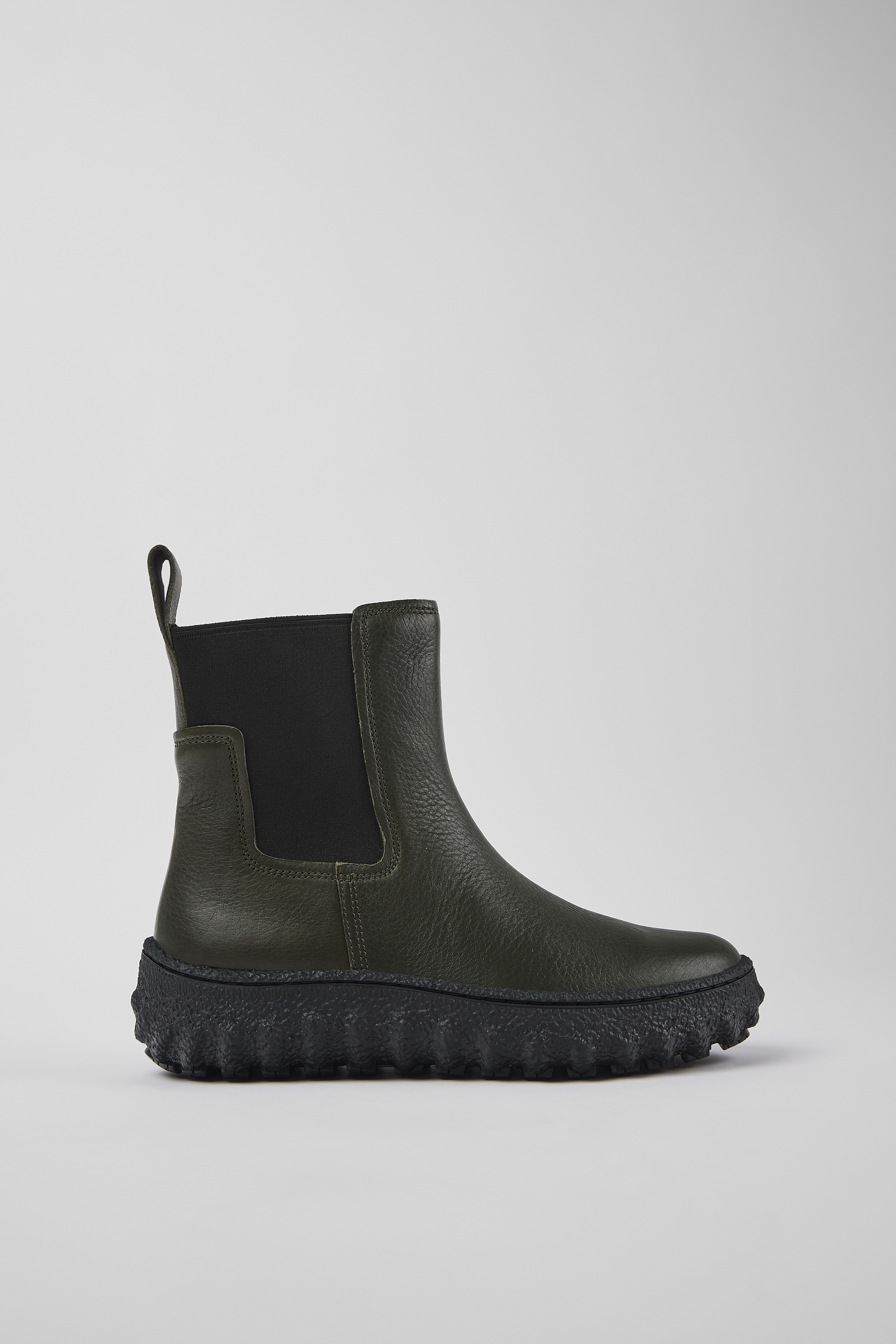 Ground MICHELIN - Grüne Leder Stiefeletten für Damen