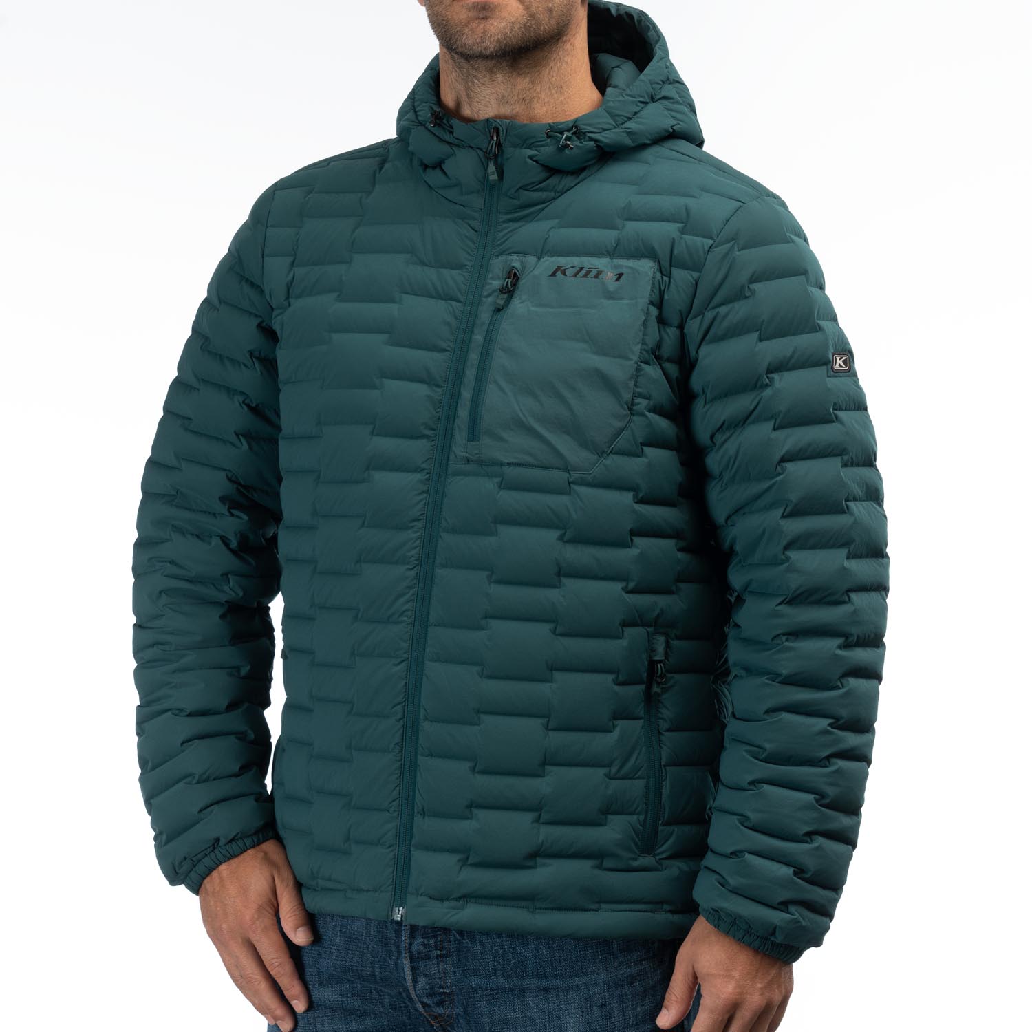 Boulder stretch down jacket with hood