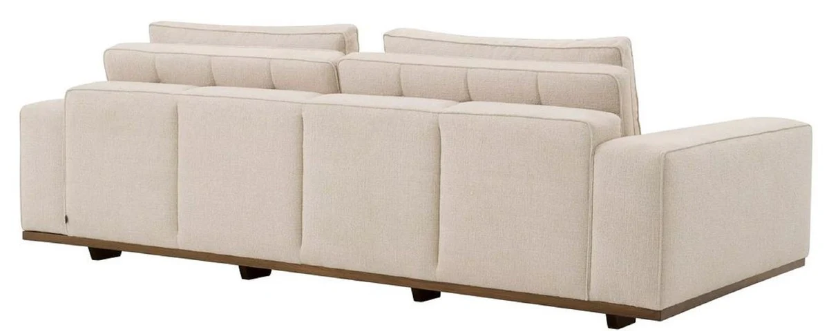 Luxury sofa beige / brown 236 x 110 x H. 80 cm - Living room sofa with cushions - Living room furniture - Luxury furniture - Living room furnishings - Luxury furnishings - Luxury quality