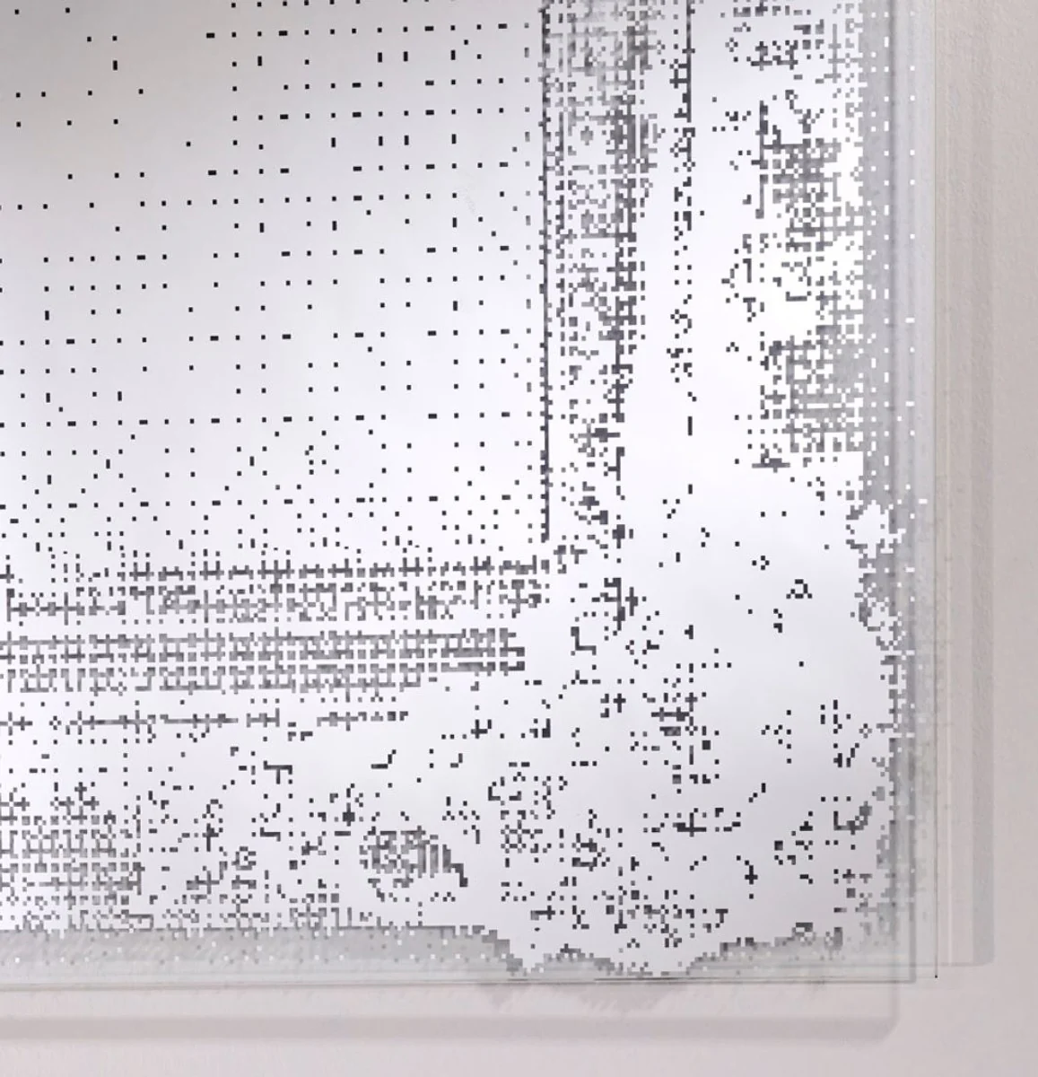 Art Deco vintage mirror silver 78 x H. 101 cm - antique style wall mirror