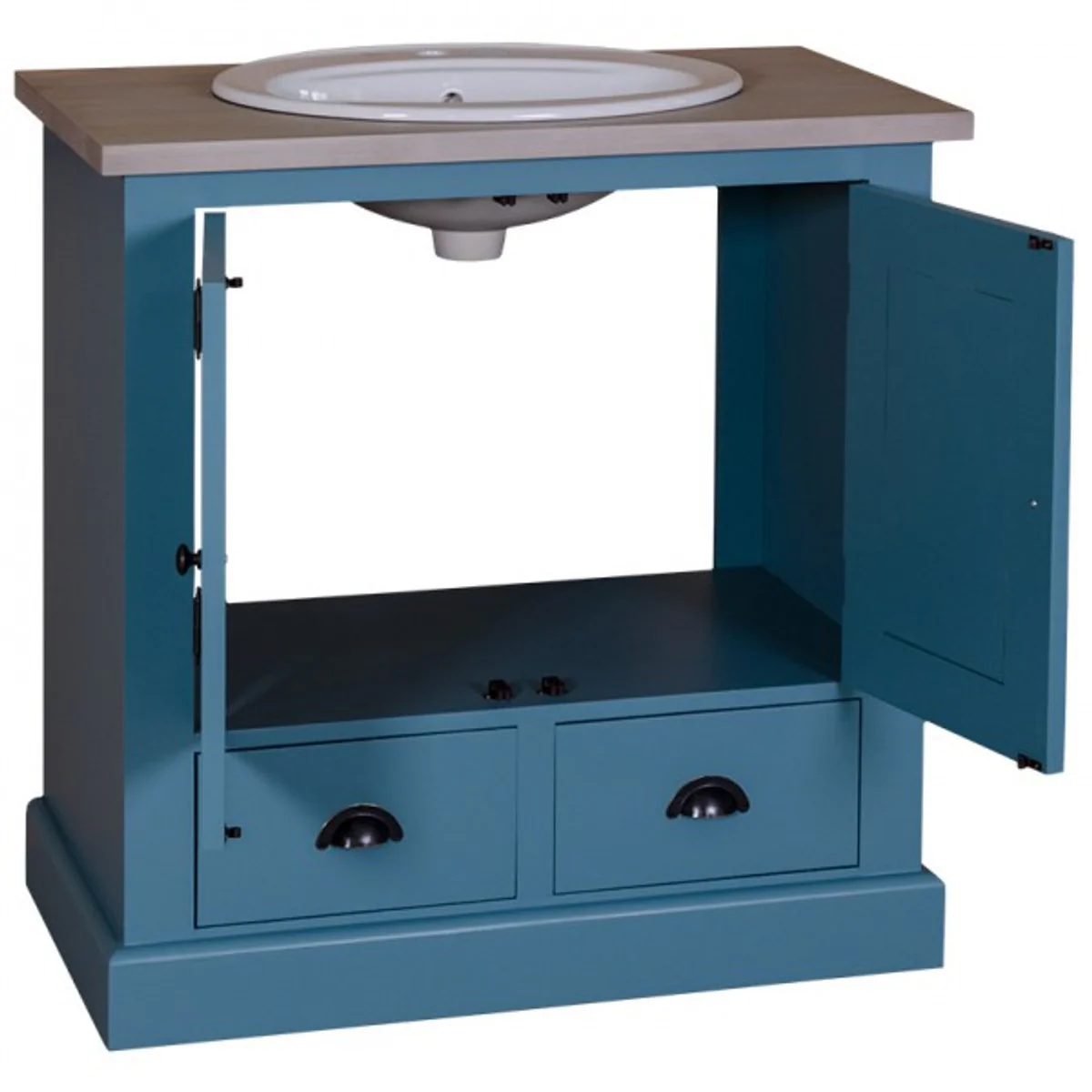 Country house style wash cabinet vanity unit including 1 sink - bathroom cabinet