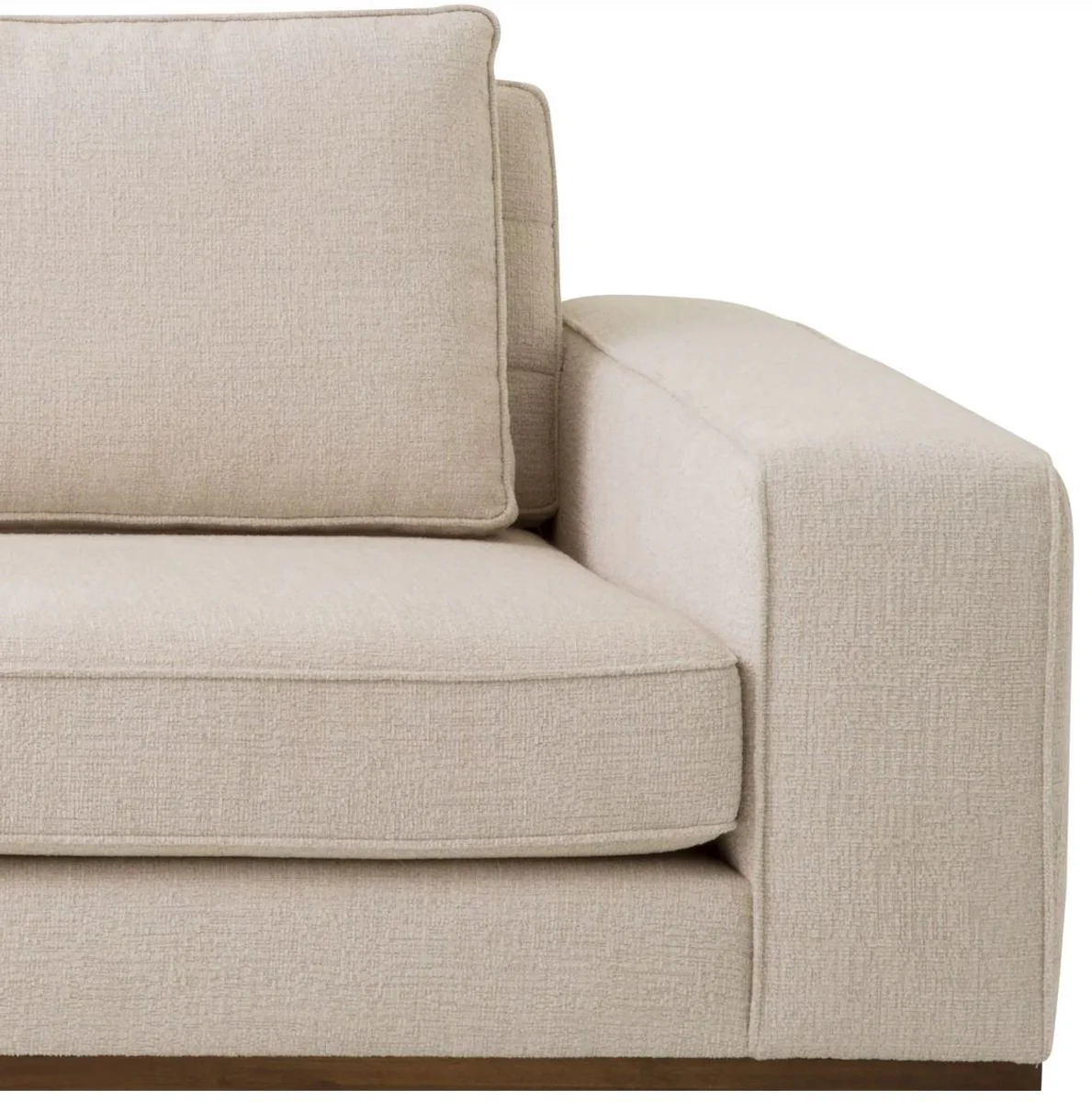 Luxury sofa beige / brown 236 x 110 x H. 80 cm - Living room sofa with cushions - Living room furniture - Luxury furniture - Living room furnishings - Luxury furnishings - Luxury quality