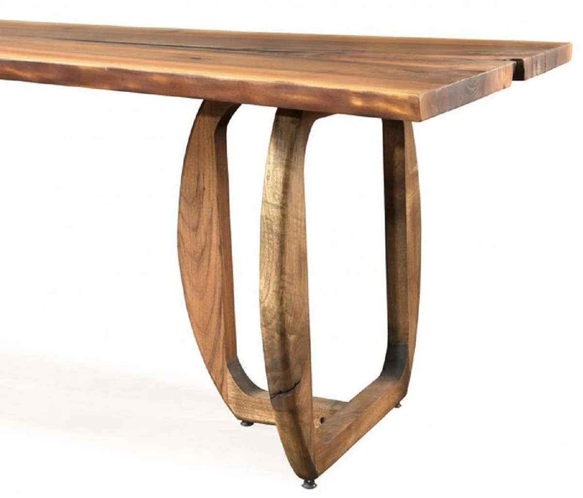 Luxury solid wood dining table brown 200 x 100 x H. 76 cm - Kitchen table made of solid walnut wood - Dining room furniture - Solid wood furniture - Luxury furniture