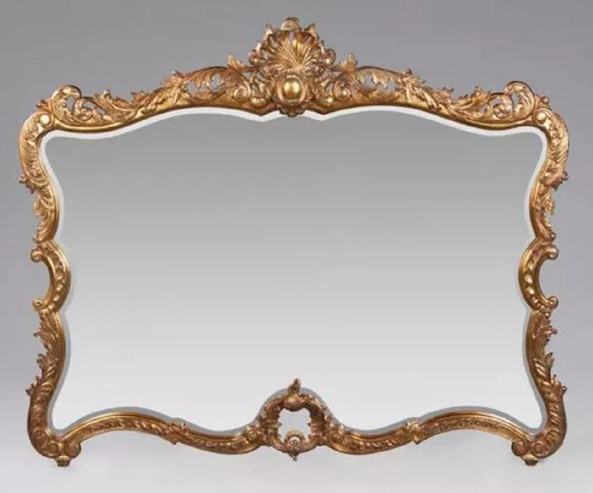 Luxury baroque mirror antique gold - magnificent wall mirror in baroque style - antique style wardrobe mirror - living room mirror - baroque decorative accessories - baroque furniture