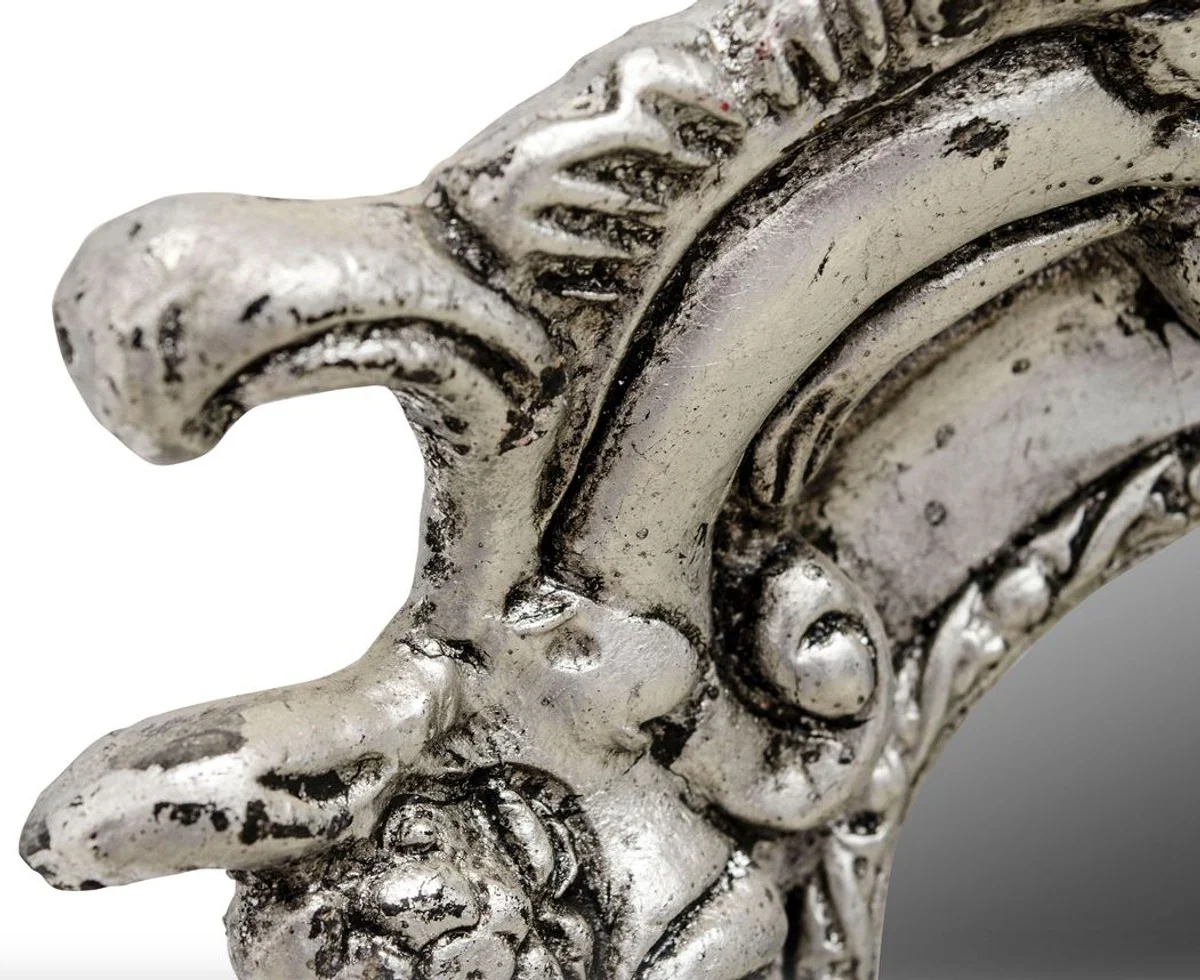 Baroque wall mirror silver 54 x H. 172 cm - living room mirror antique style furniture