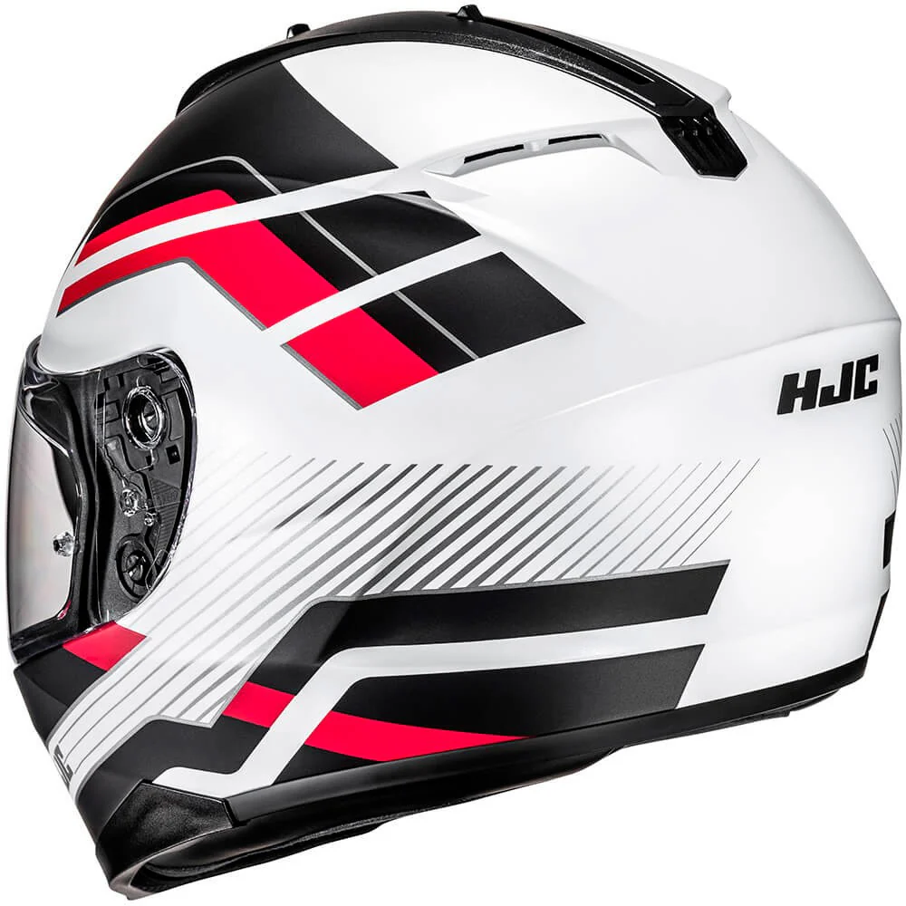 HJC C70N BELIS HELMET - BLACK / WHITE / RED