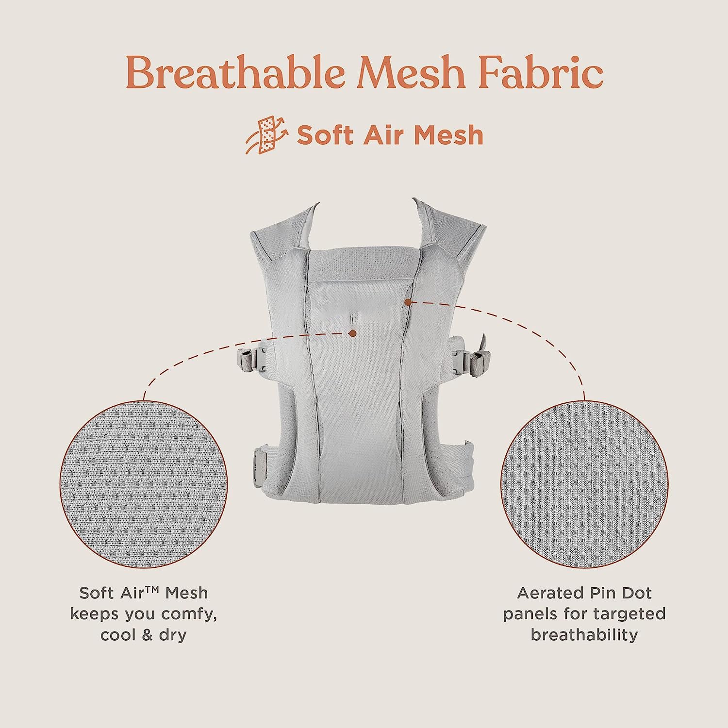 Embrace Cosy Newborn Essentials Babytragetuch (3–10 kg), Ponte-Strick, Blush Pink