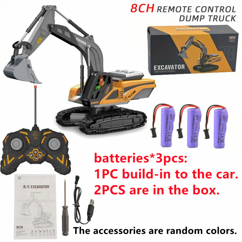 Ferngesteuertes Baufahrzeug-Modell-Spielzeugauto-Set – Legierungsbagger, Bulldozer, Muldenkipper und mehr – perfekte Eltern-Kind-Outdoor-Aktivität und Geschenk!